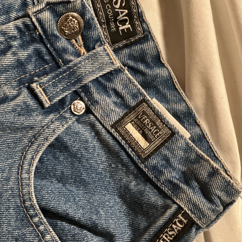 Versace Vintage High Rise Blue Jeans